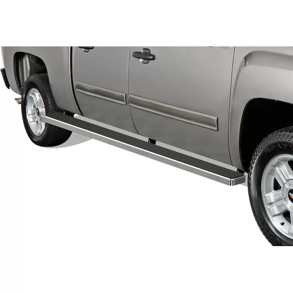 APS Wheel to Wheel Running Boards 6in Compatible with Chevy Silverado GMC Sierra 1500 2001-2013 Crew Cab 6.5ft Bed &amp; 2500 3500 2001-2014 Stainless Steel 