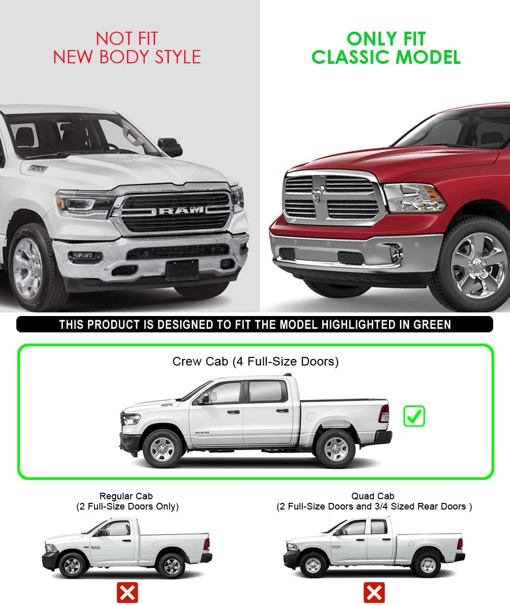 thumbnail image 2 of Charismatic Racing Concepts 6.75" Step Bars For 2009-2024 Ram 1500/2500/3500 Crew Cab 4-Door 2 of 5