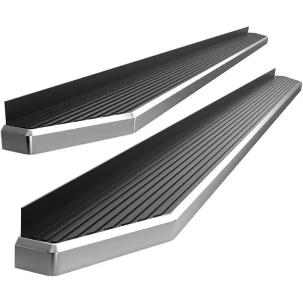 APS Polished Running Boards Compatible with Ram 1500 2009-2018 Crew Cab &amp; Ram 2500 3500 2010-2024  6in Wide Steel