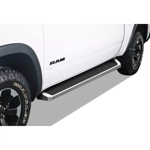 APS iBoard Third Generation Polished Flat Style Running Boards Side Step for Selected Dodge Ram 1500 Crew Cab