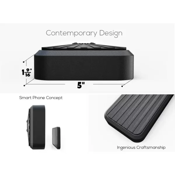 imageAPS 5in Black WheeltoWheel Side Steps Compatible with Toyota Tundra Double Cab 65ft Bed 0721