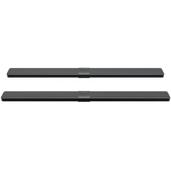 imageAPS 5in WheeltoWheel Black Nerf Bars Stainless Steel Compatible with Toyota Tundra Double Cab 55ft Bed 0721