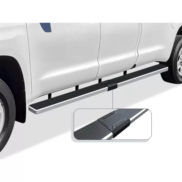 imageAPS 5in WheeltoWheel Stainless Steel Side Steps Compatible with Toyota Tundra Double Cab 65ft Bed 0721