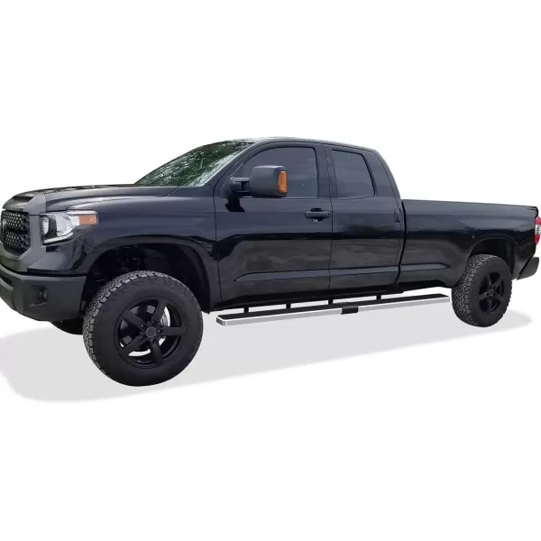 imageAPS 5in WheeltoWheel Stainless Steel Side Steps Compatible with Toyota Tundra Double Cab 65ft Bed 0721