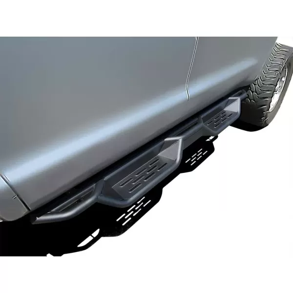 imageAPS Black 6 Inches Tubular Drop Down Style Side Bars Running Boards Compatible with Toyota Tundra 20072021 Double CabBlack