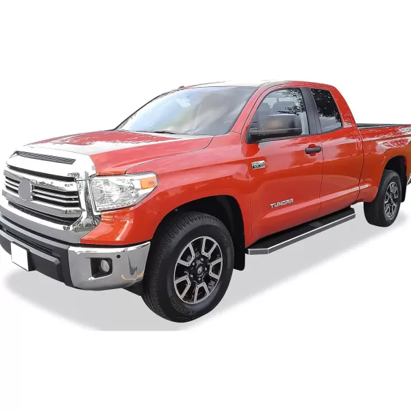 imageAPS iBoard Third Generation Polished Flat Style Running Boards Side Step for Selected Toyota Tundra Double CabPolished