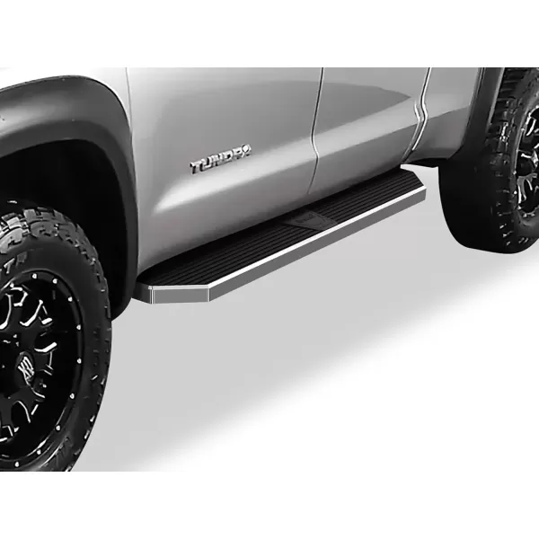 imageAPS iBoard Third Generation Polished Flat Style Running Boards Side Step for Selected Toyota Tundra Double CabPolished
