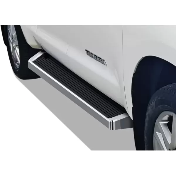 imageAPS iBoard Third Generation Silver Aluminum Running Boards Side Step for Selected Toyota Tundra Double Cab