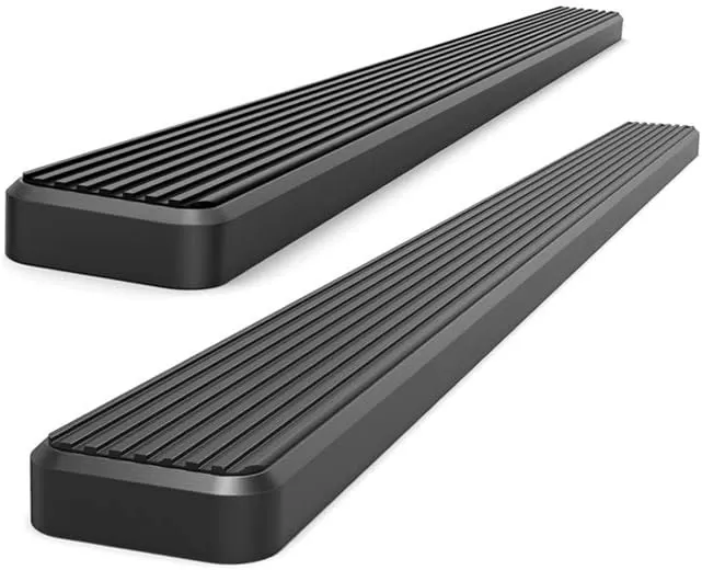 imageAPS 5in WheeltoWheel Black Bars Compatible with Silverado Sierra Double Cab 55ft Bed 0718