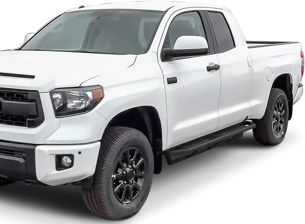 imageAPS 65in Side Armor Stainless Steel Running Boards Compatible with Toyota Tundra 20072021 Double Cab Nerf Bars Side Steps Side Bars