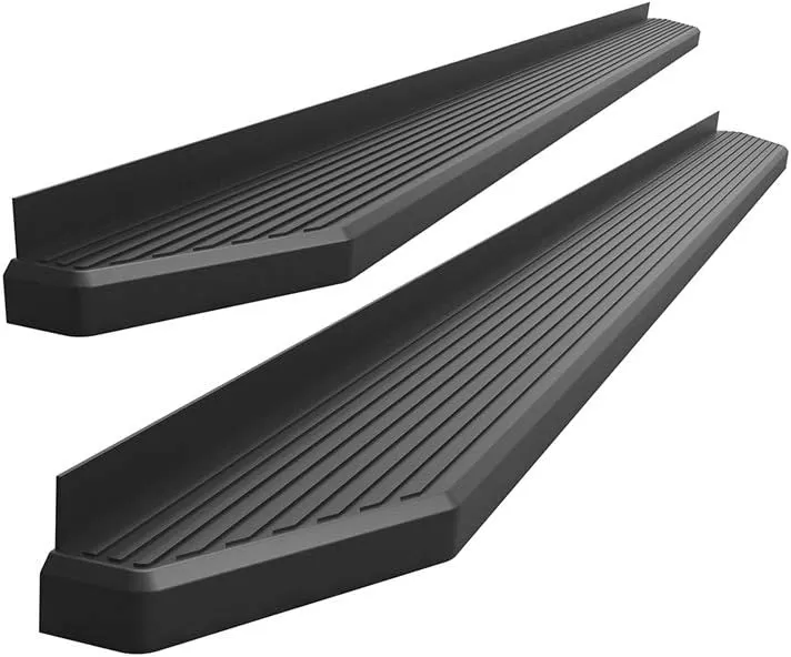 imageAPS 6in Black Flat Style Running Boards Nerf Bars Compatible with Chevy Silverado GMC Sierra 20072018 Double Cab Extended Cab ampamp 2500 HD 2019 Exclude 07 ClassicInclude 19 1500 LD