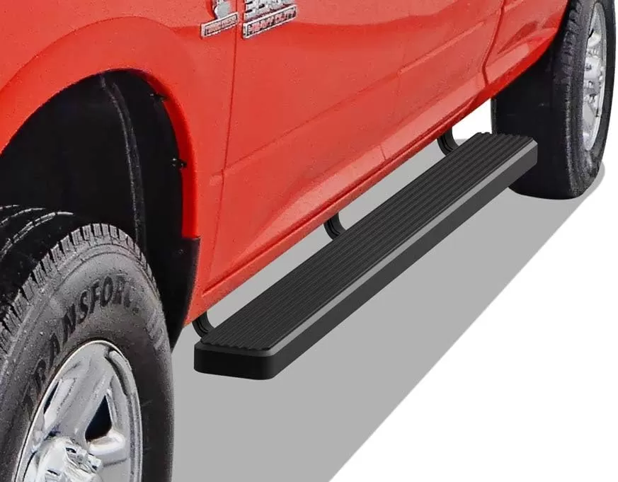 imageAPS 6in Black Stainless Steel Running Boards Compatible with Dodge Ram 1500 2500 3500 Crew Cab 0918