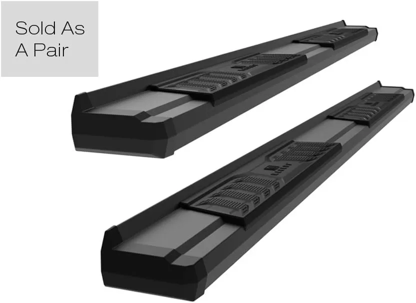 imageAPS Black OE Style Nerf Bars Running Boards Compatible with Chevy Silverado GMC Sierra 20072018 Double Extended Cab ampamp 2500 3500 2019 Exclude 07 Classic