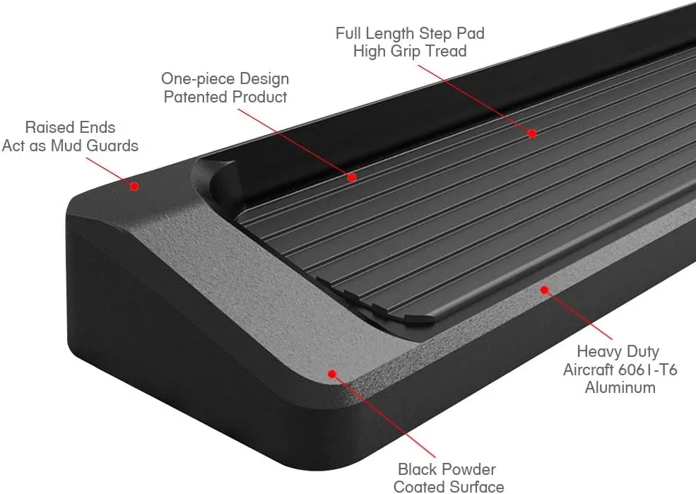 imageAPS Black Running Board Running Boards Nerf Bars Side Steps Step Rail Compatible with Ram 1500 20092018 Crew Cab ampamp Ram 2500 3500 20102024Aluminum Black