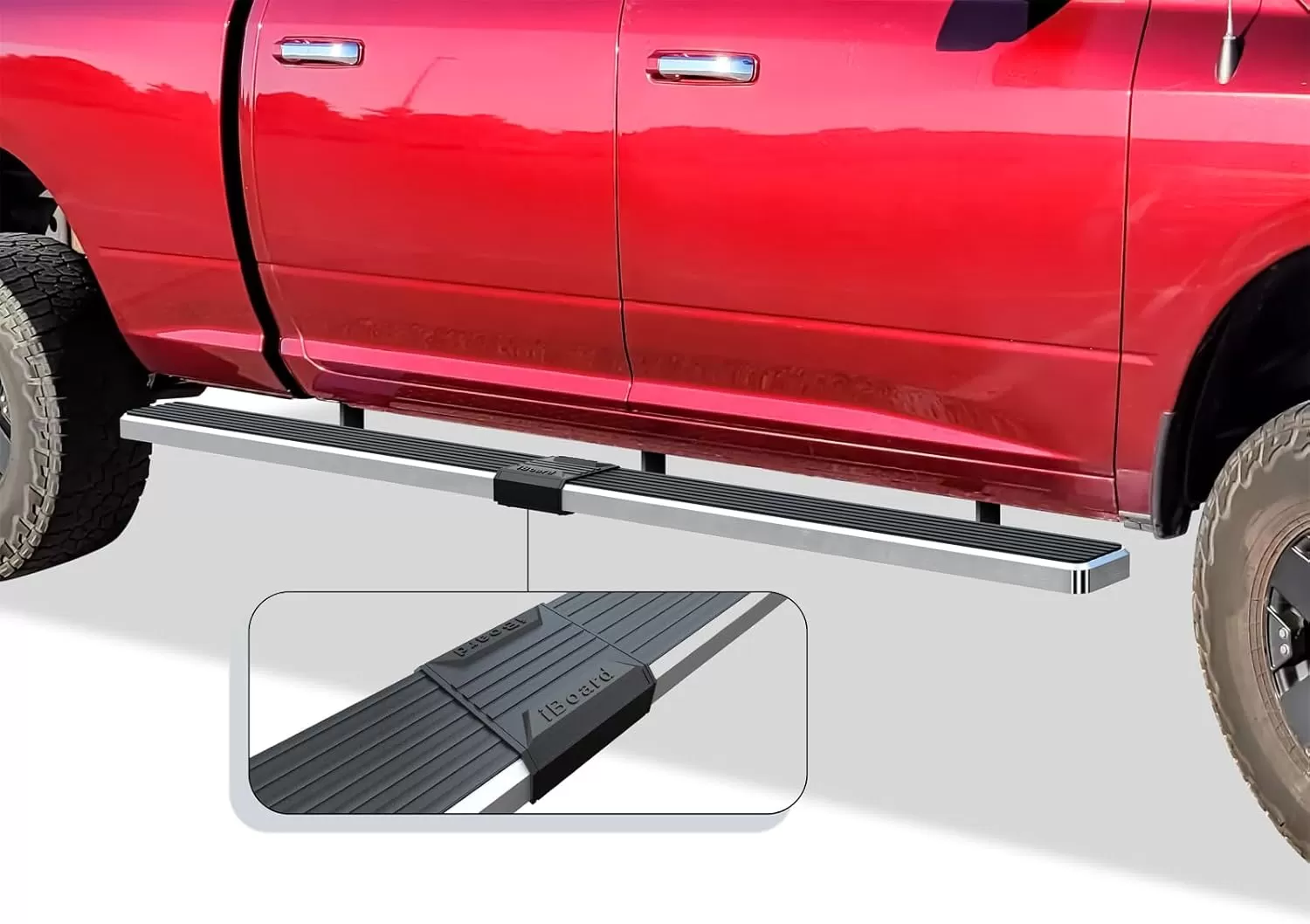 imageAPS Black Running Board Running Boards Nerf Bars Side Steps Step Rail Compatible with Ram 1500 20092018 Crew Cab ampamp Ram 2500 3500 20102024Stainless Steel Polished