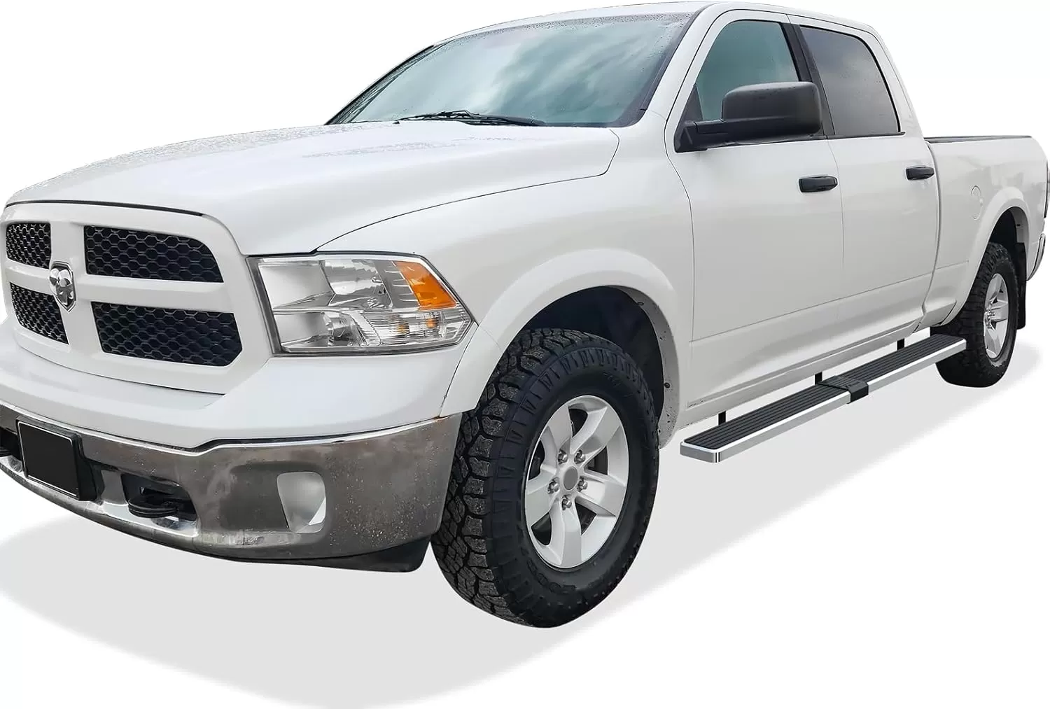 imageAPS Black Running Board Running Boards Nerf Bars Side Steps Step Rail Compatible with Ram 1500 20092018 Crew Cab ampamp Ram 2500 3500 20102024Stainless Steel Polished