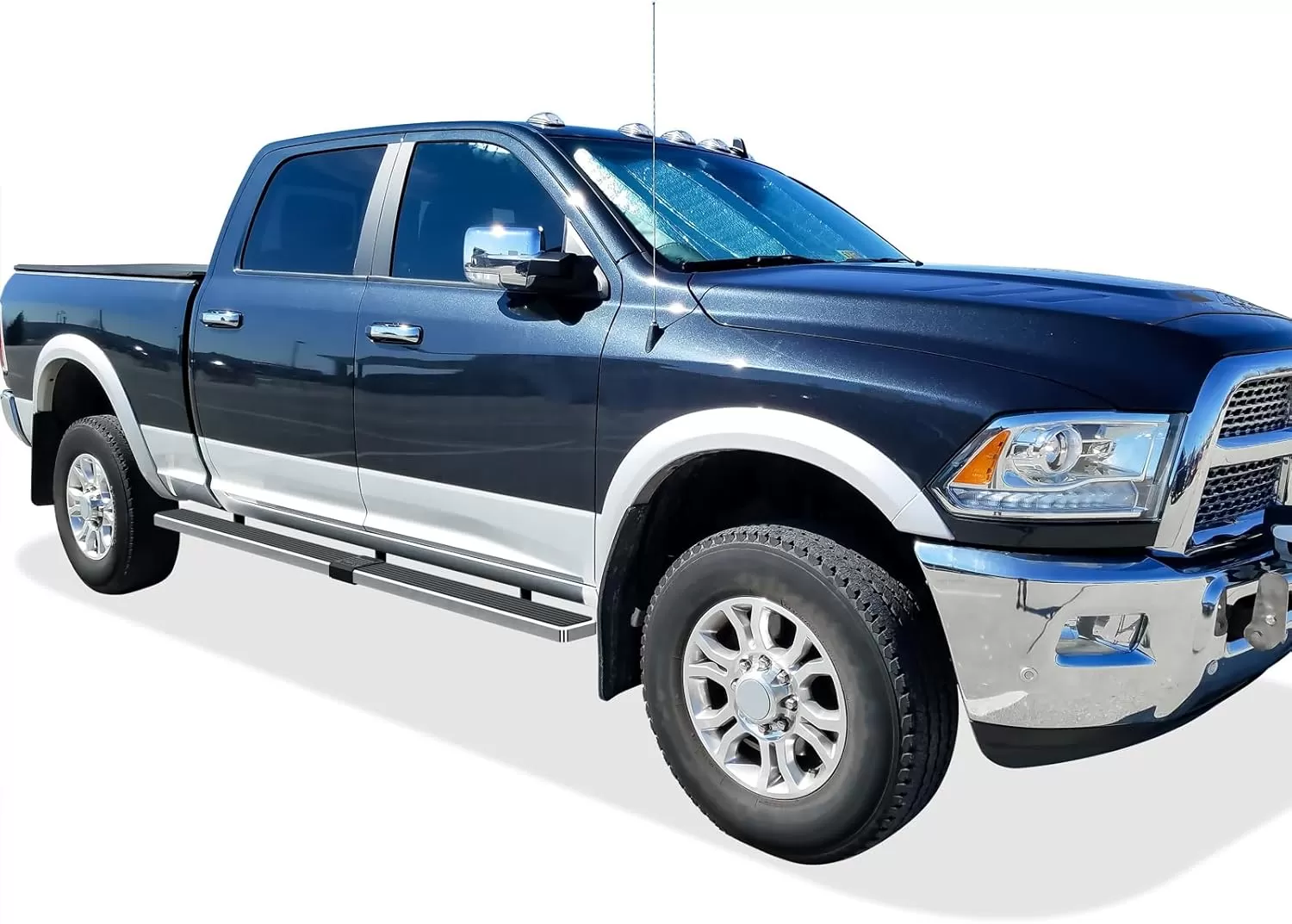 imageAPS Black Running Board Running Boards Nerf Bars Side Steps Step Rail Compatible with Ram 1500 20092018 Crew Cab ampamp Ram 2500 3500 20102024Stainless Steel Polished