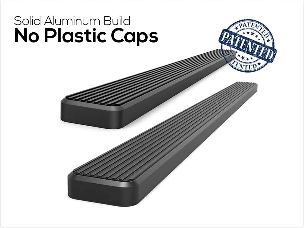 imageAPS Black Running Boards Style Compatible with Chevy Silverado GMC Sierra 20072018 Double Cab Extended Cab ampamp 2500 HD 2019 Exclude 07 ClassicInclude 19 1500 LD Nerf Bars Steps 6inAluminum Black
