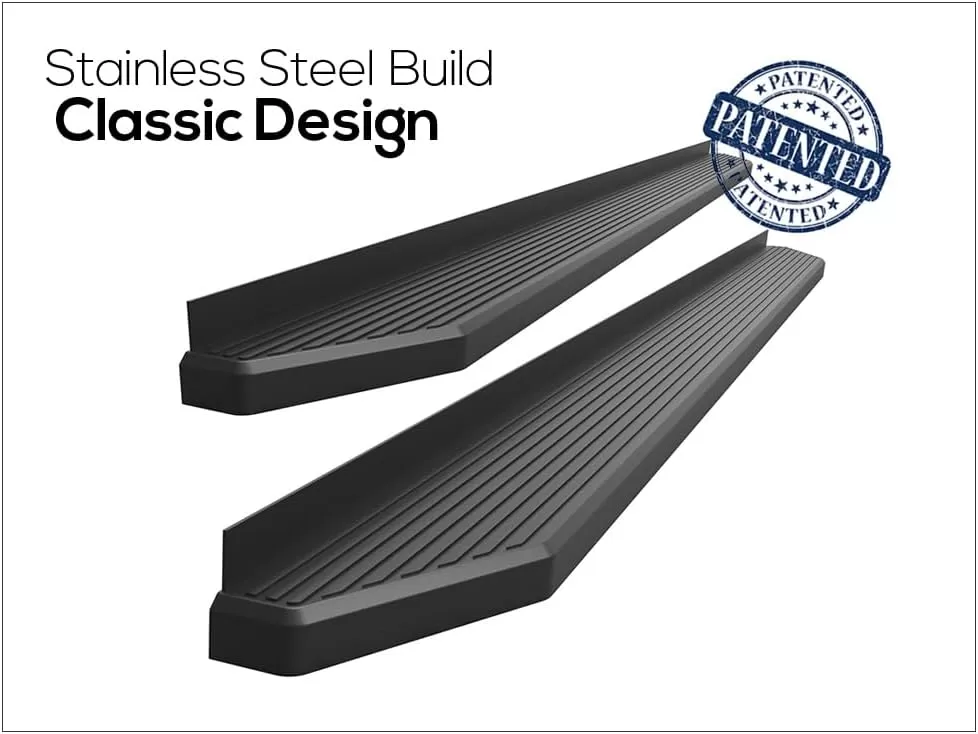 imageAPS Black Running Boards Style Compatible with Chevy Silverado GMC Sierra 20072018 Double Cab Extended Cab ampamp 2500 HD 2019 Exclude 07 ClassicInclude 19 1500 LD Nerf Bars Steps 6inAluminum Black