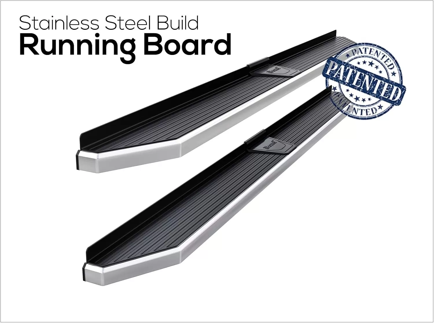 imageAPS Black Running Boards Style Compatible with Chevy Silverado GMC Sierra 20072018 Double Cab Extended Cab ampamp 2500 HD 2019 Exclude 07 ClassicInclude 19 1500 LD Nerf Bars Steps 6inPolished