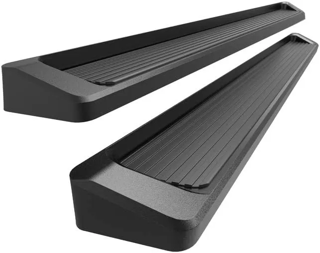 imageAPS Premium Running Boards 6in Black Compatible with Silverado Sierra Double Cab 0718