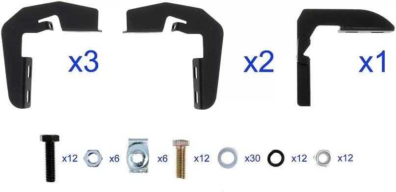 imageAPS Premium Running Boards 6in Compatible with Silverado Sierra Double Cab 0718