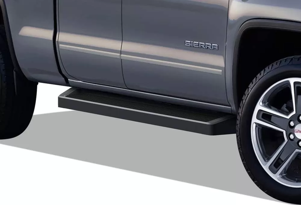 imageAPS Running Boards Nerf Bars Steps Compatible with Chevy Silverado GMC Sierra 20072018 Double Cab Extended Cab ampamp 2500 HD 2019 Exclude 07 ClassicInclude 19 1500 LD Black Running Board