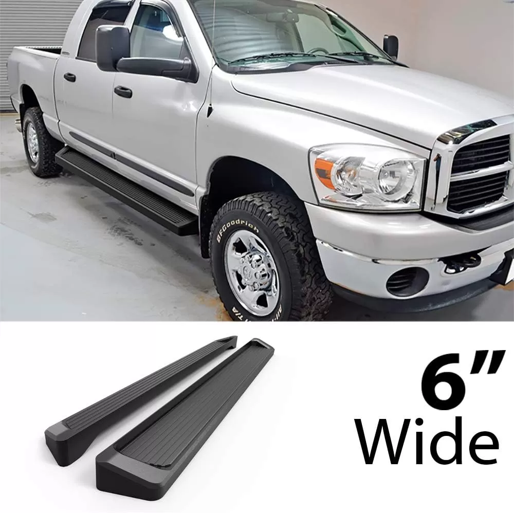 imageAPS Running Boards Style Compatible with Ram 1500 20092018 Crew Cab ampamp Ram 2500 3500 20102024 Nerf Bars Side Steps Side BarsAluminum Black