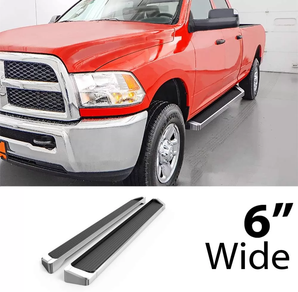 imageAPS Running Boards Style Compatible with Ram 1500 20092018 Crew Cab ampamp Ram 2500 3500 20102024 Nerf Bars Side Steps Side BarsAluminum Silver
