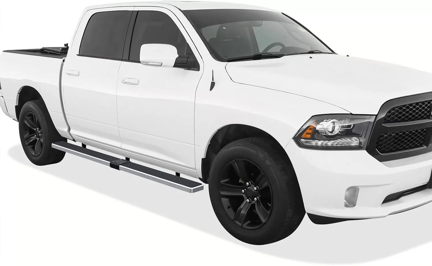 imageAPS Running Boards Style Compatible with Ram 1500 20092018 Crew Cab ampamp Ram 2500 3500 20102024 Nerf Bars Side Steps Side BarsAluminum Silver