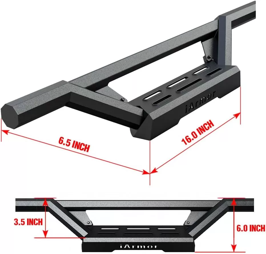 imageAPS Stainless Steel Pocket Steps Running Boards Side Bars Compatible with Chevy Silverado GMC Sierra 20072018 Double Cab Extended Cab ampamp 2500 HD 2019 Exclude 07 ClassicInclude 19 1500 LDBlack