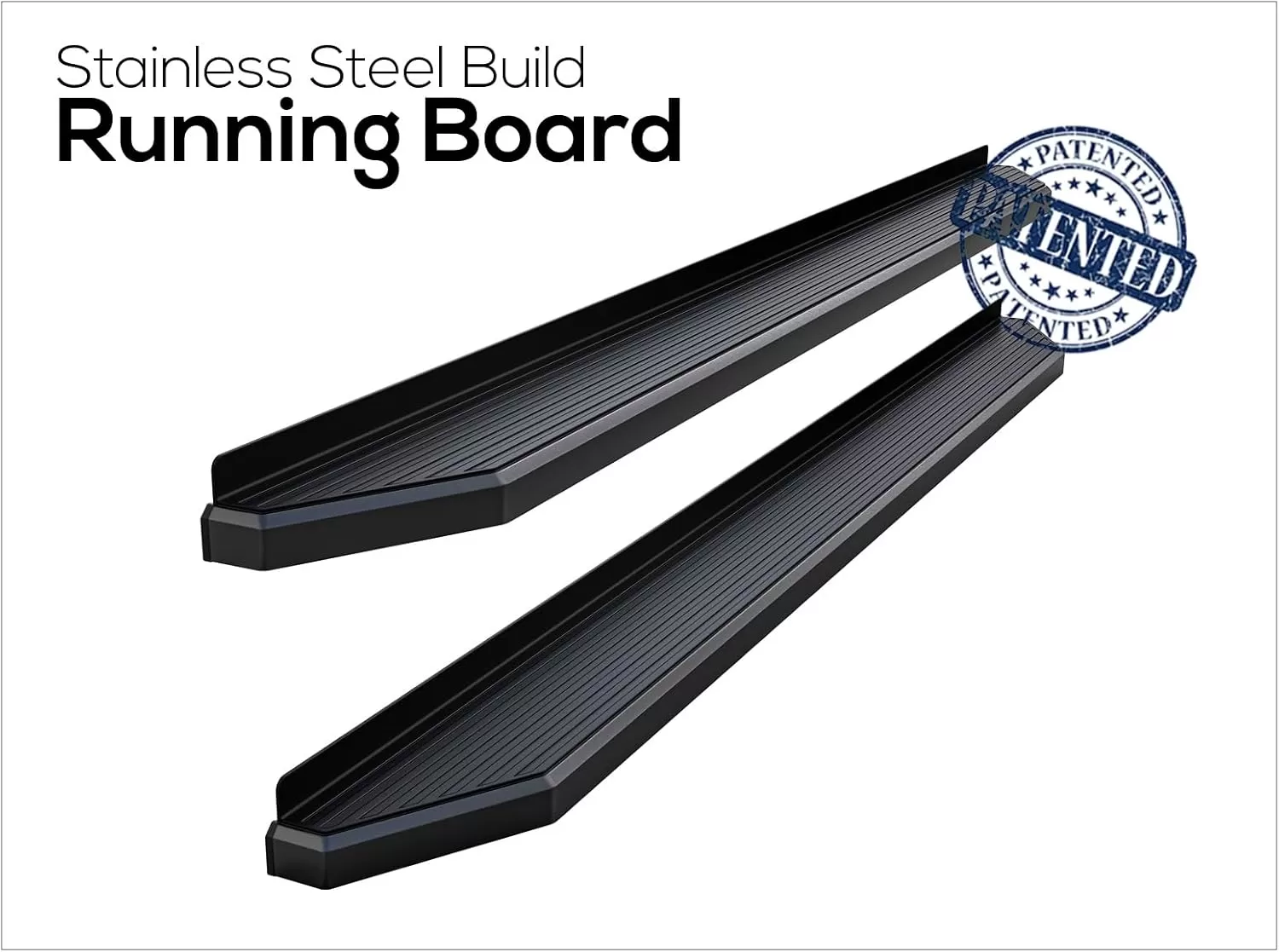 imageAPS iBoard Third Generation Black Aluminum Flat Style Running Boards Side Step for Selected Ram 1500 2500 3500 Crew CabAluminum Black