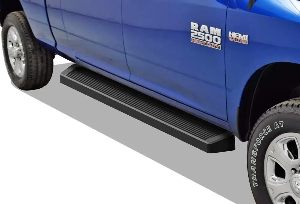 imageAPS iBoard Third Generation Black Aluminum Flat Style Running Boards Side Step for Selected Ram 1500 2500 3500 Crew CabBlack