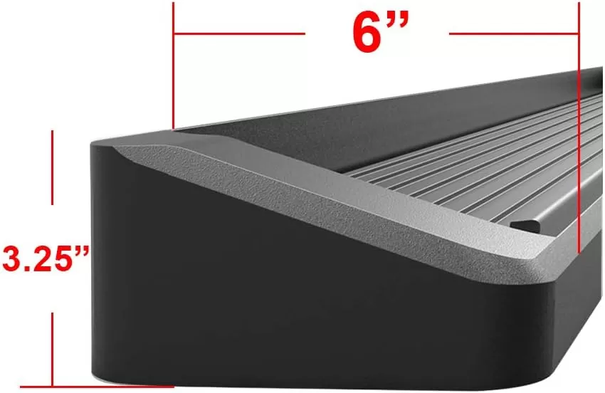imageAPS iBoard Third Generation Black Aluminum Flat Style Running Boards Side Step for Selected Ram 1500 2500 3500 Crew CabBlack
