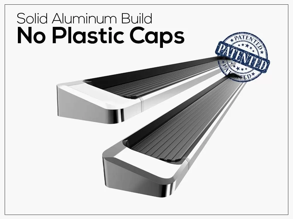 imageAPS iBoard Third Generation Black Aluminum Flat Style Running Boards Side Step for Selected Ram 1500 2500 3500 Crew CabSilver