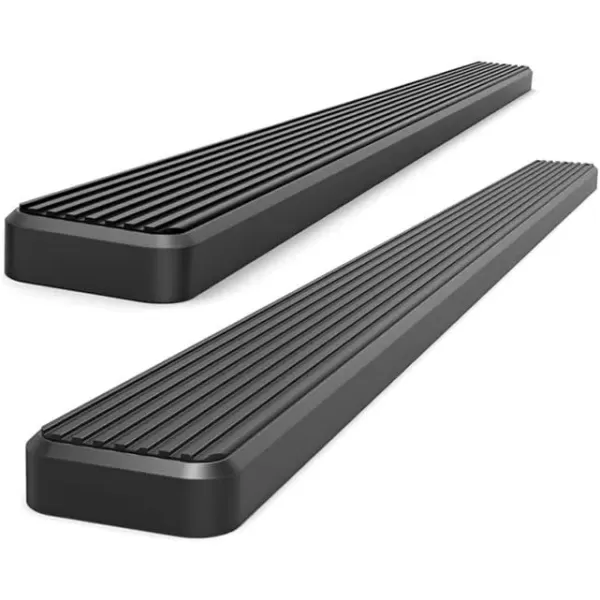imageAPS 5in WheeltoWheel Black Bars Compatible with Silverado Sierra Double Cab 55ft Bed 0718