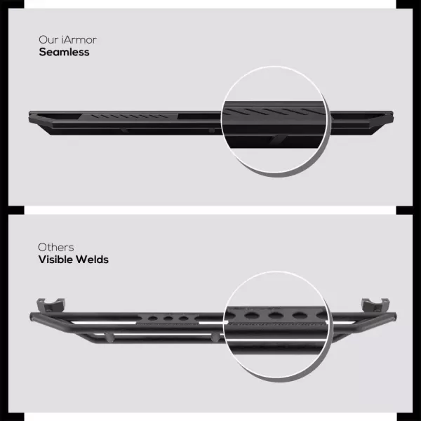 imageAPS 65in Side Armor Stainless Steel Running Boards Compatible with Chevy Silverado GMC Sierra 20072018 Double Cab Extended Cab ampamp 2500 HD 2019 Exclude 07 ClassicInclude 19 1500 LD Nerf Bar Step