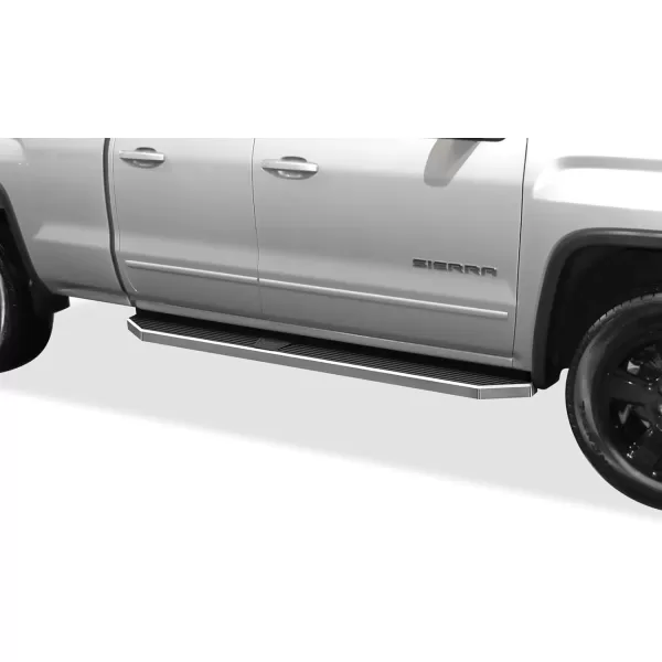 imageAPS Black 5in Wheel to Wheel Running Boards Nerf Bars Steps Compatible with Chevy Silverado GMC Sierra 20072018 Double Cab Extended Cab 55ft Short Bed ampamp 2500 2019 Exclude 07 ClassicPolished