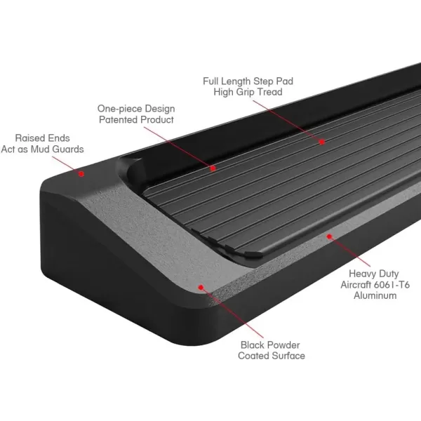 imageAPS Black Running Board Running Boards Nerf Bars Side Steps Step Rail Compatible with Ram 1500 20092018 Crew Cab ampamp Ram 2500 3500 20102024Aluminum Black
