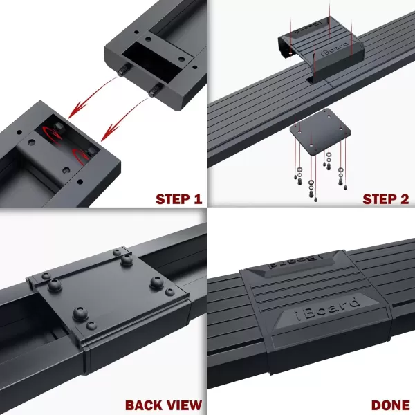 imageAPS Black Running Board Running Boards Nerf Bars Side Steps Step Rail Compatible with Ram 1500 20092018 Crew Cab ampamp Ram 2500 3500 20102024Aluminum Black
