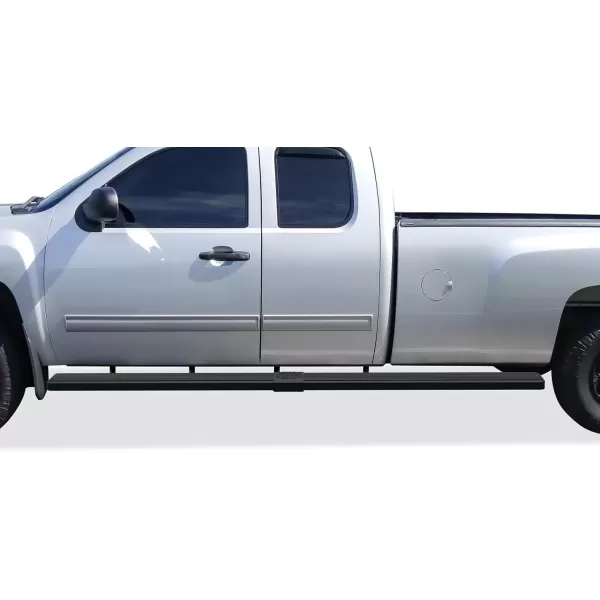 imageAPS Black Running Boards Style Compatible with Chevy Silverado GMC Sierra 20072018 Double Cab Extended Cab ampamp 2500 HD 2019 Exclude 07 ClassicInclude 19 1500 LD Nerf Bars Steps 6inStainless Steel Black
