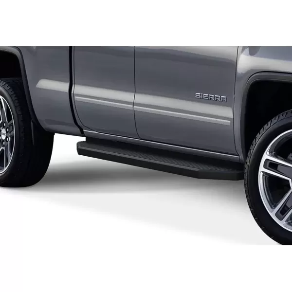imageAPS Black Running Boards Style Compatible with Chevy Silverado GMC Sierra 20072018 Double Cab Extended Cab ampamp 2500 HD 2019 Exclude 07 ClassicInclude 19 1500 LD Nerf Bars Steps 6inAluminum Black
