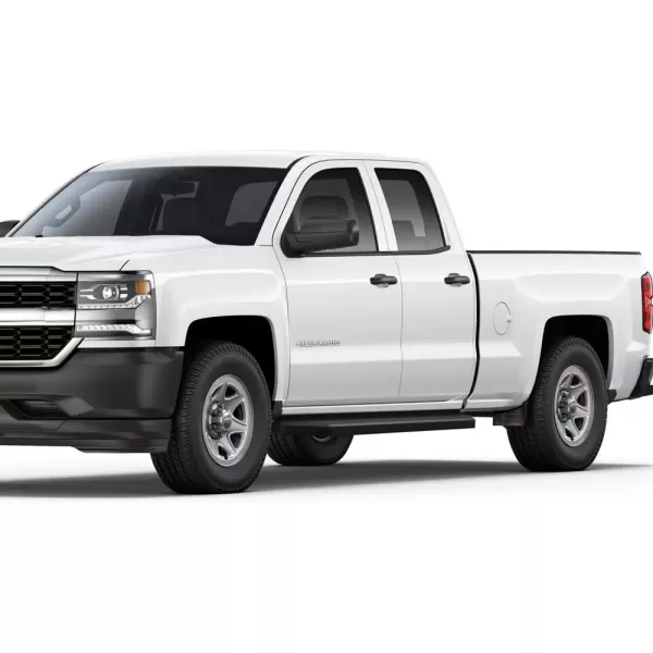 imageAPS Black Running Boards Style Compatible with Chevy Silverado GMC Sierra 20072018 Double Cab Extended Cab ampamp 2500 HD 2019 Exclude 07 ClassicInclude 19 1500 LD Nerf Bars Steps 6inAluminum Black