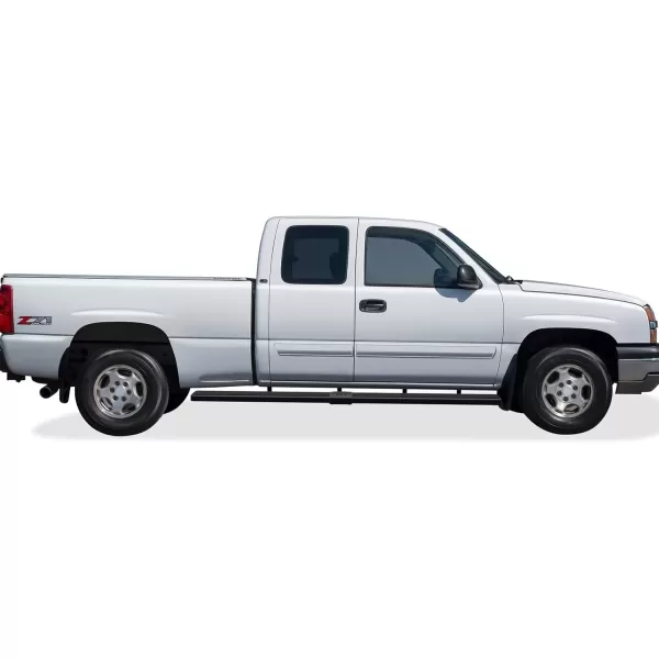 imageAPS Black Running Boards Style Compatible with Chevy Silverado GMC Sierra 20072018 Double Cab Extended Cab ampamp 2500 HD 2019 Exclude 07 ClassicInclude 19 1500 LD Nerf Bars Steps 6inStainless Steel Black