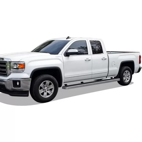 imageAPS Black Running Boards Style Compatible with Chevy Silverado GMC Sierra 20072018 Double Cab Extended Cab ampamp 2500 HD 2019 Exclude 07 ClassicInclude 19 1500 LD Nerf Bars Steps 6inAluminum Silver