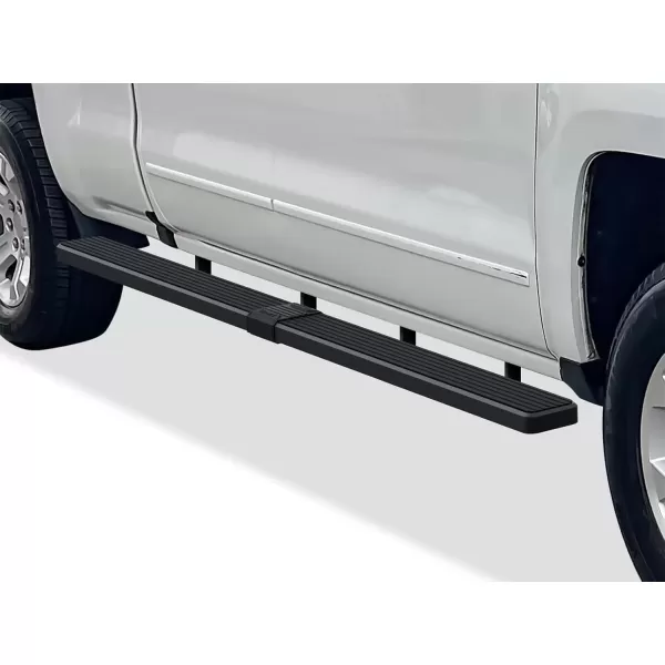 imageAPS Black Running Boards Style Compatible with Chevy Silverado GMC Sierra 20072018 Double Cab Extended Cab ampamp 2500 HD 2019 Exclude 07 ClassicInclude 19 1500 LD Nerf Bars Steps 6inAluminum Black