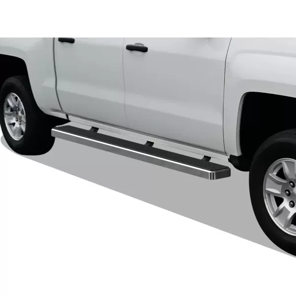imageAPS Black Running Boards Style Compatible with Chevy Silverado GMC Sierra 20072018 Double Cab Extended Cab ampamp 2500 HD 2019 Exclude 07 ClassicInclude 19 1500 LD Nerf Bars Steps 6inStainless Steel Polished