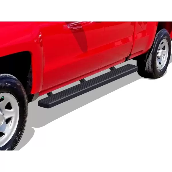imageAPS Black Running Boards Style Compatible with Chevy Silverado GMC Sierra 20072018 Double Cab Extended Cab ampamp 2500 HD 2019 Exclude 07 ClassicInclude 19 1500 LD Nerf Bars Steps 6inStainless Steel Black