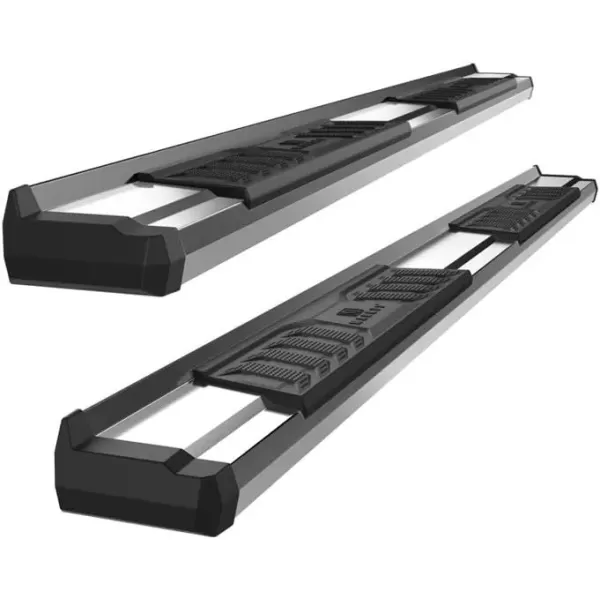 imageAPS Chrome OE Style Nerf Bars Running Boards Compatible with Chevy Silverado GMC Sierra 20072018 Double Extended Cab ampamp 2500 3500 2019 Exclude 07 Classic