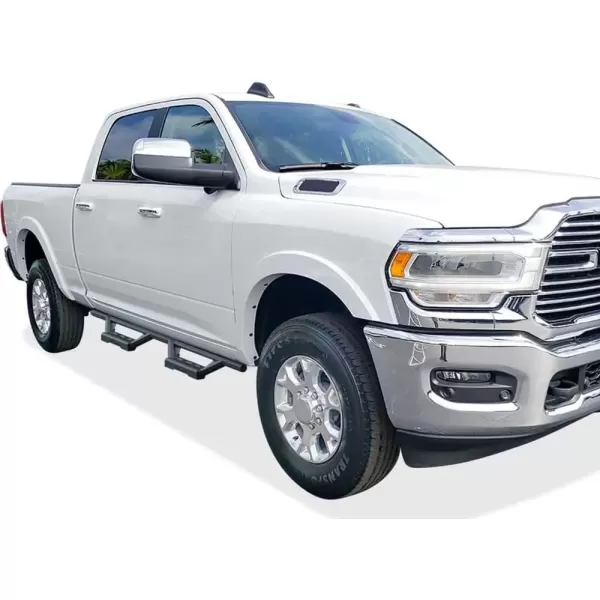 imageAPS Drop Steps Running Boards Compatible with Ram 1500 20092018 Crew Cab ampamp Ram 2500 3500 20102024 Stainless Steel Side BarsBlack
